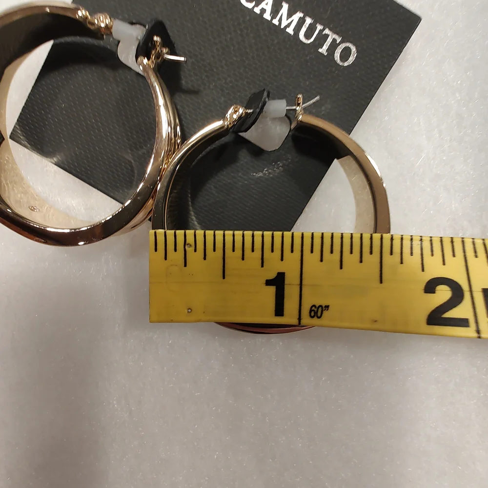 NWT Vince Camuto Gold Hoop Earrings, 1.5